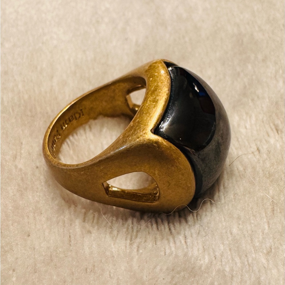 Lia Sophia Hematite Ring Size 8 - Picture 3 of 7